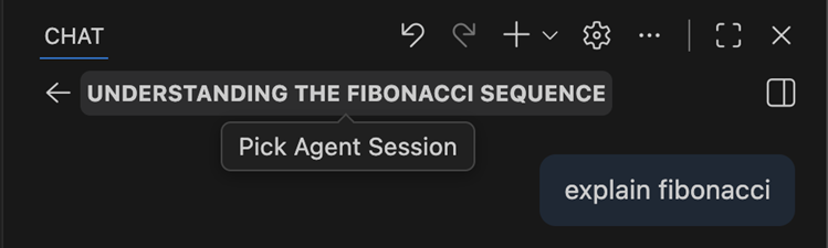 Screenshot of the chat title control.