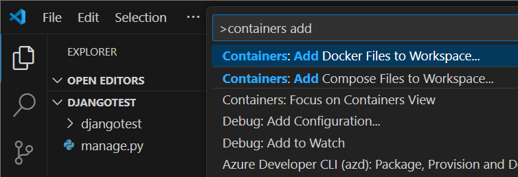 Add Dockerfile to a Python project