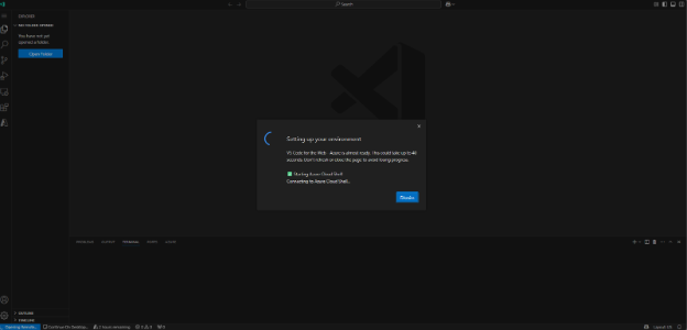 Screenshot that shows loading dial